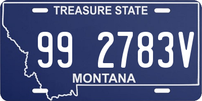 MT license plate 992783V