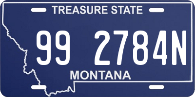 MT license plate 992784N