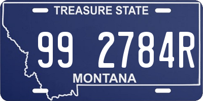 MT license plate 992784R