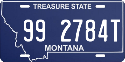 MT license plate 992784T