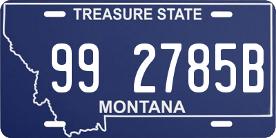 MT license plate 992785B