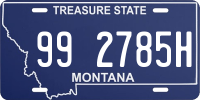 MT license plate 992785H