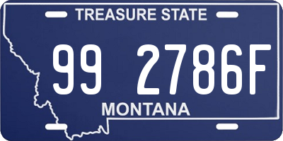 MT license plate 992786F