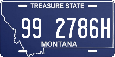 MT license plate 992786H