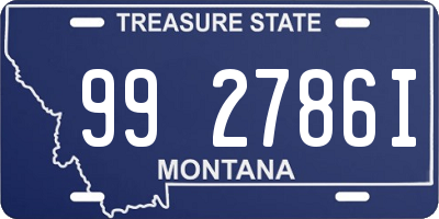 MT license plate 992786I