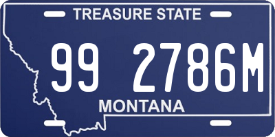 MT license plate 992786M