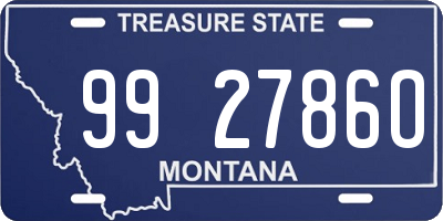 MT license plate 992786O