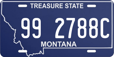 MT license plate 992788C