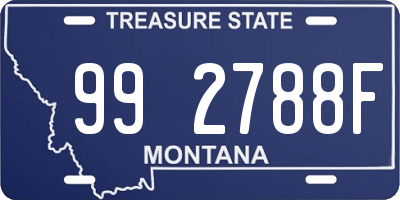 MT license plate 992788F