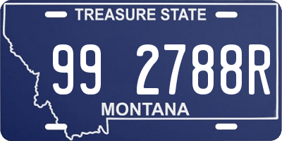 MT license plate 992788R