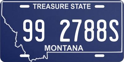 MT license plate 992788S