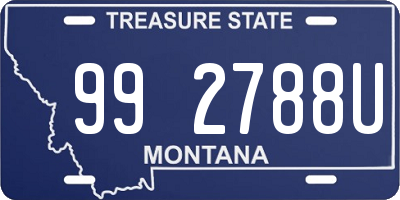 MT license plate 992788U