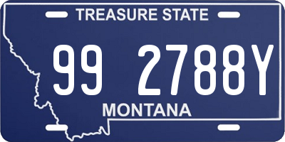 MT license plate 992788Y