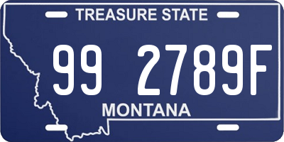 MT license plate 992789F