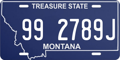 MT license plate 992789J