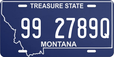 MT license plate 992789Q