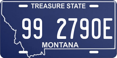 MT license plate 992790E