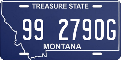 MT license plate 992790G