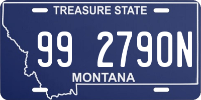 MT license plate 992790N