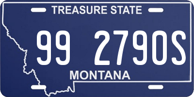 MT license plate 992790S