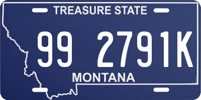 MT license plate 992791K