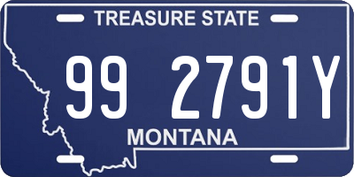 MT license plate 992791Y