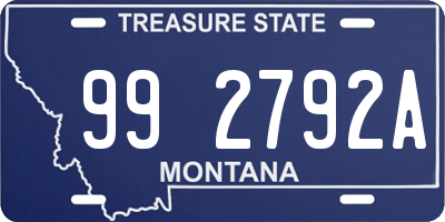 MT license plate 992792A