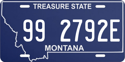 MT license plate 992792E