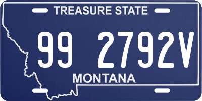 MT license plate 992792V