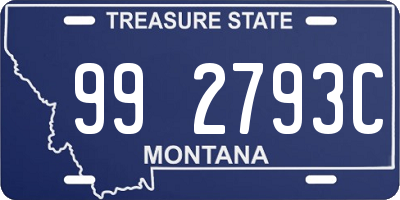 MT license plate 992793C