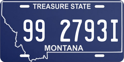 MT license plate 992793I