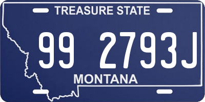 MT license plate 992793J