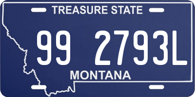 MT license plate 992793L