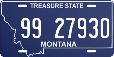 MT license plate 992793O