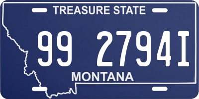 MT license plate 992794I