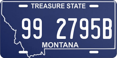 MT license plate 992795B