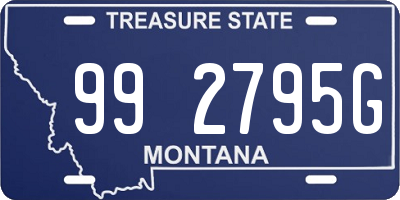 MT license plate 992795G