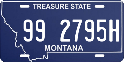 MT license plate 992795H