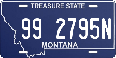 MT license plate 992795N