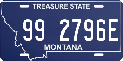 MT license plate 992796E