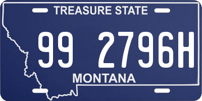 MT license plate 992796H