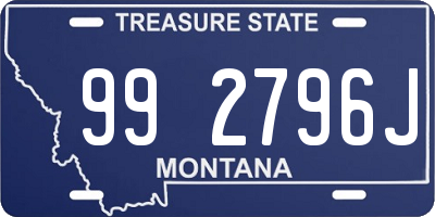 MT license plate 992796J