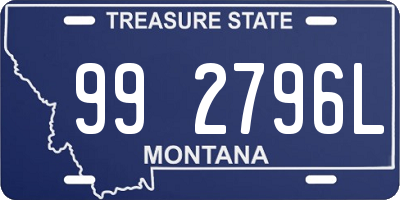 MT license plate 992796L