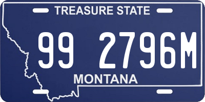 MT license plate 992796M