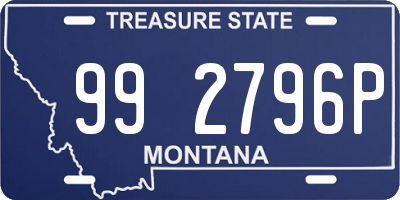 MT license plate 992796P