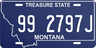 MT license plate 992797J