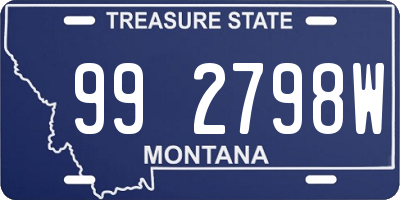 MT license plate 992798W