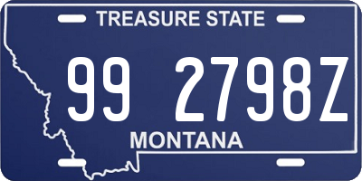 MT license plate 992798Z