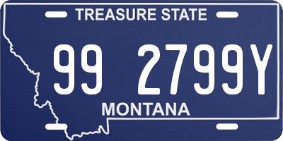 MT license plate 992799Y