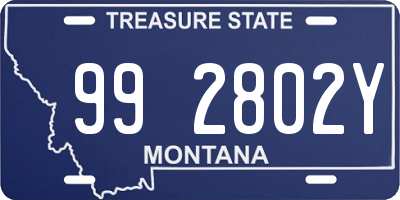 MT license plate 992802Y